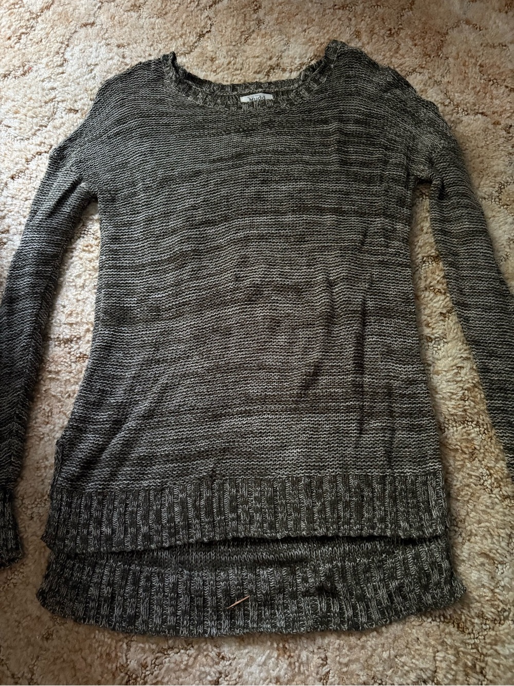 Green High-Low Sweater